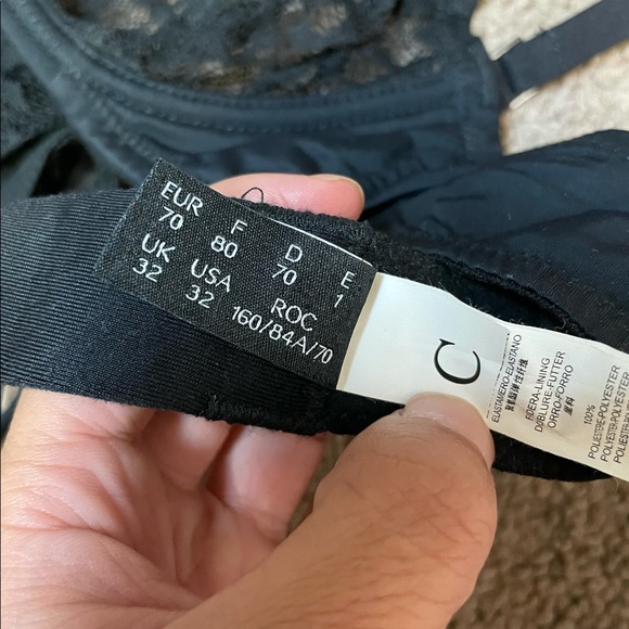 La Perla Studio Fiorenza Collection Black Bra Size 32C LIKE NEW! - Picture 6 of 6